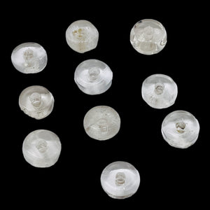 Quartz Crystal Polished Roundel Beads | 11x4mm | Clear | 10 Beads |