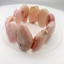 Load image into Gallery viewer, Pin Cushion Faceted Peruvian Opal Stretchy Bracelet | 7&quot; | Pink | 9 beads | - PremiumBead Primary Image 1

