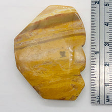 Load image into Gallery viewer, Fossilized Wood Irregular Flat Briolette | 46x36x7mm | Tan/White| 1 Pendant Bead
