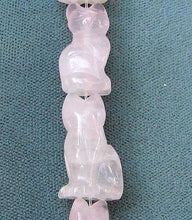 Load image into Gallery viewer, Adorable! 2 Rose Quartz Sitting Carved Cat Beads | 21x14x10mm | Pink - PremiumBead Alternate Image 11
