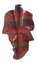 Load image into Gallery viewer, Hand Carved Brecciated Jasper 54x36x6mm to 55x39x8mm Leaf Bead Strand 109416

