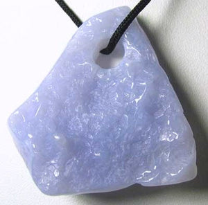 145cts Blue Chalcedony Natural & Untreated Designer Pendant Bead 10506R - PremiumBead Alternate Image 2