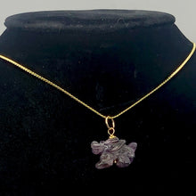 Load image into Gallery viewer, Amethyst Winged Dragon Pendant Necklace|SemiPrecious Stone Jewelry|14k Pendant
