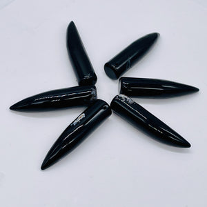 Sardonyx Claw Pendant Bead | 58x14mm | Black/White | 1 Bead |