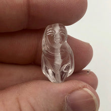 Load image into Gallery viewer, Intricately Carved Quartz Female Laughing Buddha Beads | 25x14x11.5mm | Clear - PremiumBead Alternate Image 7
