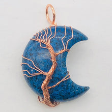 Load image into Gallery viewer, Lapis Copper Wire Wrap | 1 3/4&quot; Long | Blue/Copper | 1 Pendant
