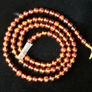 Amber Round Bead Strand | 4 mm | Red | 105 Beads |