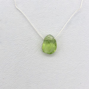 Peridot Faceted Briolette Bead | 1.8 cts | 9x6x5mm | Green | 1 bead | - PremiumBead Primary Image 1