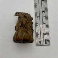 Load image into Gallery viewer, Terrific Carved Teak Turtle Mommie Ojime Netsuke Bead | 25x15x15mm | Brown - PremiumBead Alternate Image 5
