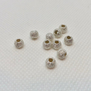 8 Star Dust 3mm Shimmering Silver Round Beads 007845 - PremiumBead Alternate Image 3