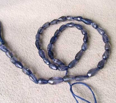 66cts Indigo Iolite Faceted Teardrop Bead Strand 110355B - PremiumBead Primary Image 1