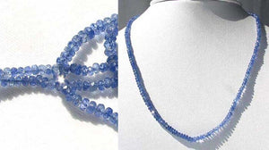 51.25cts 17" Un-Heated Blue Sapphire Bead Faceted Strand 103285A - PremiumBead Primary Image 1