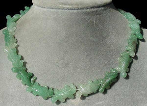 Charming 2 Carved Green Aventurine Lizard Beads | 27x15x7mm | Green - PremiumBead Alternate Image 2