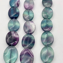 Load image into Gallery viewer, Rare! Carved 20x15mm Oval Fluorite 8&quot; Bead Strand! - PremiumBead Alternate Image 3
