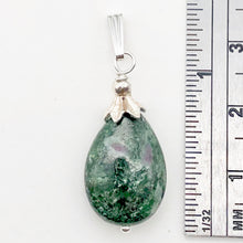 Load image into Gallery viewer, Rare Ruby Fuchsite Teardrop Shaped Sterling Silver Pendant | 1 1/4&quot; Long
