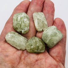 Load image into Gallery viewer, 1 Chatoyant Green Kunzite Faceted Nugget Bead 3363B
