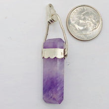 Load image into Gallery viewer, Amethyst and Garnet Sterling Silver Drop Pendant | 2&quot; Long | Purple/Red |
