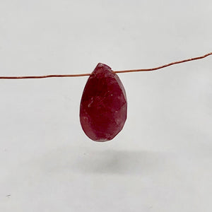 Natural Unheated Faceted 3.72 Carats Red Ruby Bead | 12x8x4mm | 1 Bead |