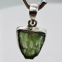 Load image into Gallery viewer, Moldavite Sterling Silver Drop | 1 1/8&quot; Long | Green | 1 Pendant |
