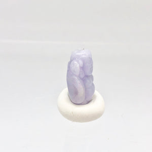 24.7cts Hand Carved Buddha Lavender Jade Pendant Bead | 21x14.5x9mm | Lavender - PremiumBead Alternate Image 7