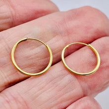 Load image into Gallery viewer, 14K Gold Continuous Hoop Earrings | 1/2&quot; Long | Gold | 1 Pair |
