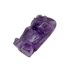 Load image into Gallery viewer, Hand-Carved Natural Amethyst Owl Bead Figurine | 21x12x9mm | Purple
