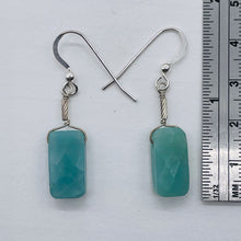 Load image into Gallery viewer, Sparkle Faceted Amazonite &amp; Silver Earrings 304950A
