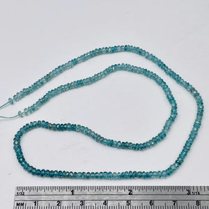 80cts Natural Blue Zircon Faceted Bead Strand 106047