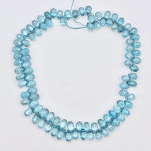 Load image into Gallery viewer, Rare Natural Blue Zircon Faceted 6x4mm Briolette 8.5 inch Bead Strand 10848 - PremiumBead Alternate Image 9

