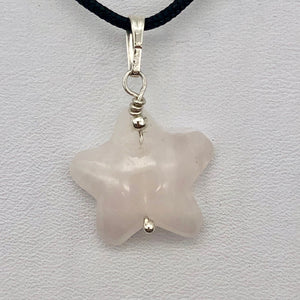 Rose Quartz Starfish Pendant Necklace | Semi Precious Stone | Silver Pendant | - PremiumBead Primary Image 1