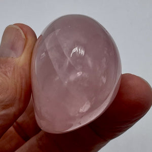 Rose Quartz Oval Meditation Worry Stone | 74x44x32 mm | Pink | 1 Stone |