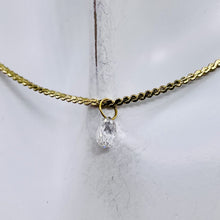 Load image into Gallery viewer, Natural White Conflict Free Diamond Briolette 18K Pendant | 3.5x2mm, Loop: 4mm |
