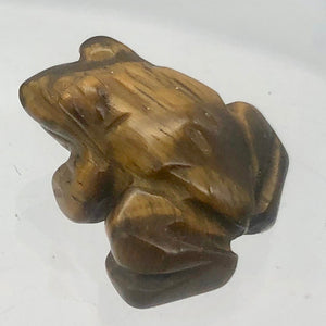 Adorable Tigereye Frog Figurine | 22x17x10mm | Golden Brown - PremiumBead Alternate Image 4