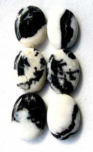 1 Black & White Zebra Agate Oval Bead 008612 - PremiumBead Alternate Image 3