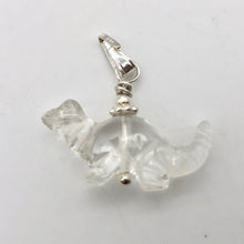 Load image into Gallery viewer, Diplodocus Dinosaur Quartz Sterling Silver Pendant 509259QZS | 25x11.5x7.5mm (Diplodocus), 5.5mm (Bail Opening), 7/8&quot; (Long) | Clear - PremiumBead Alternate Image 10
