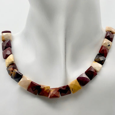 Mookaite Faceted Square Bead Strand!! | 10x10x5mm | Square | 40 beads | - PremiumBead Primary Image 1