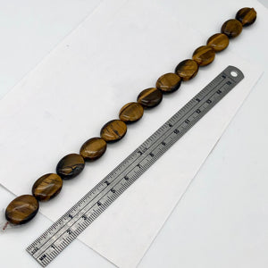 Wildly Exotic Tigereye Oval Coin Bead 16 inch Strand for Jewelry Making - PremiumBead Alternate Image 4