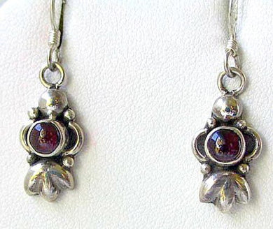 Stellar Red Garnet & 925 Sterling Silver Drop/Dangle Earrings with Hook 6321 - PremiumBead Primary Image 1