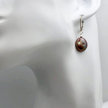 Load image into Gallery viewer, Fresh Water Pearl Sterling Silver Dangle Earrings | 1 1/4&quot; Long | Golden Rose |

