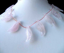 Load image into Gallery viewer, Carved Rose Quartz Leaf Briolette Bead 8 inch Strand 10502B - PremiumBead Alternate Image 2
