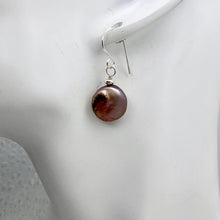 Load image into Gallery viewer, Pearl Dangle Sterling Silver Earrings | 1 1/4&quot; Long | Golden Rose |

