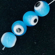 Load image into Gallery viewer, Lampwork Glass Eye 14" Strand Round | 8 mm | Light Blue | 46 Beads |
