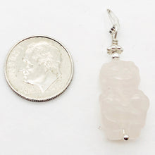 Load image into Gallery viewer, Rose Quartz Goddess Pendant Necklace | Semi Precious Stone Jewelry | Silver - PremiumBead Alternate Image 8
