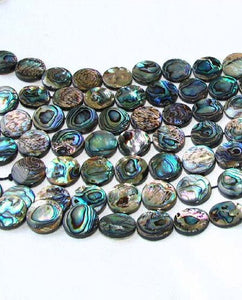 Natural Abalone Coin Shaped 18x4mm Bead Strand 104589 - PremiumBead Alternate Image 3