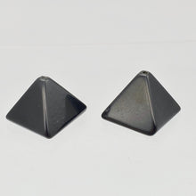 Load image into Gallery viewer, Shine 2 Hand Carved Obsidian Pyramid Beads, 17x17x16mm, Black 9289ON - PremiumBead Alternate Image 2
