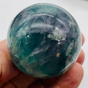 Fluorite Scry Meditation Sphere Round | 2 1/2" | Green/Clear | 1 Sphere |