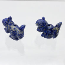 Load image into Gallery viewer, Nuts 2 Hand Carved Animal Sodalite Squirrel Beads | 22x15x10mm | Blue - PremiumBead Alternate Image 7
