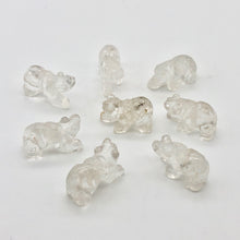 Load image into Gallery viewer, Quartz Hand Carved Bear Figurine/Worry bead | 13x18x9mm | Clear - PremiumBead Alternate Image 3
