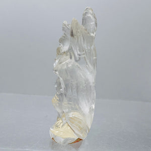 Quan Yin Quartz Goddess Person | 2 3/8" Tall | Clear | 1 Figurine |