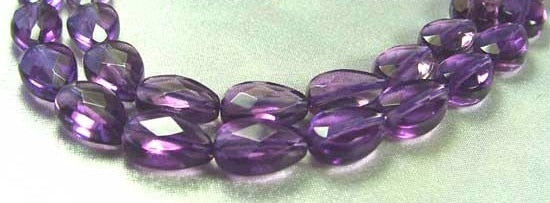 AAA Natural Amethyst Faceted Pear Bead Strand (33 Beads) 109391 - PremiumBead Primary Image 1